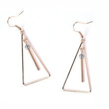 Load image into Gallery viewer, European and American Fashion Vintage Hollow Out Triangle Marble Round Beads Leaf Earrings For Woman Girls Jewelry