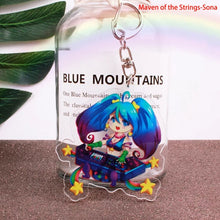 Load image into Gallery viewer, Game League of New Legends Acrylic Keychain LOL Figure Lux/Riven/Yasuo Cute Bag Key Chains sleutelhanger Chaveiro portachiavi